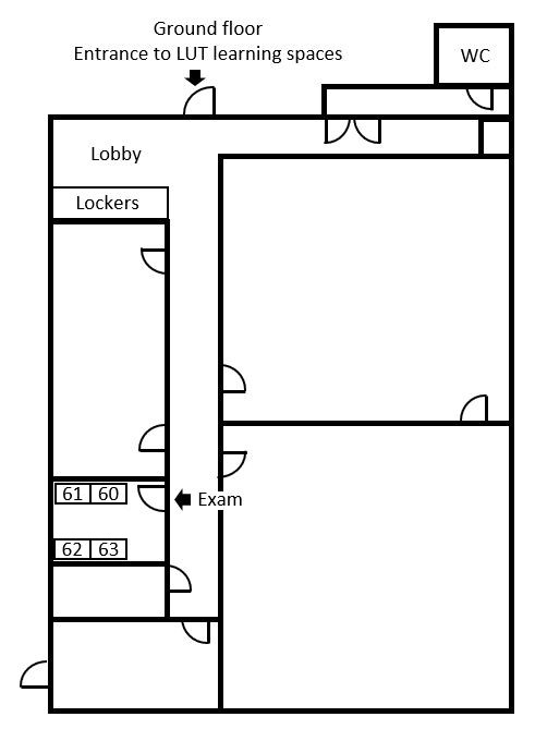Floor plan of the LUT premises