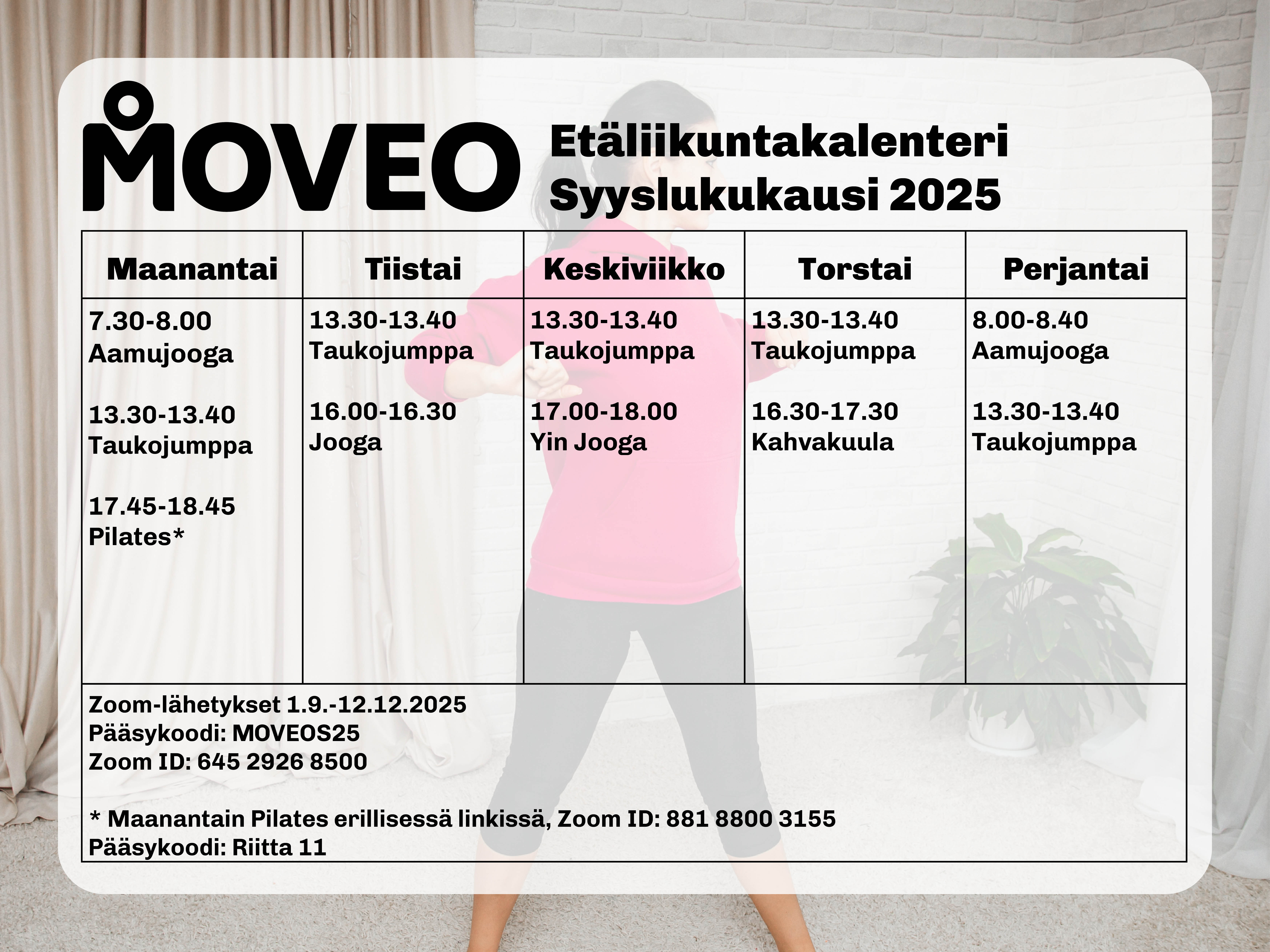 Moveo etäliikuntakalenteri syksy 2025