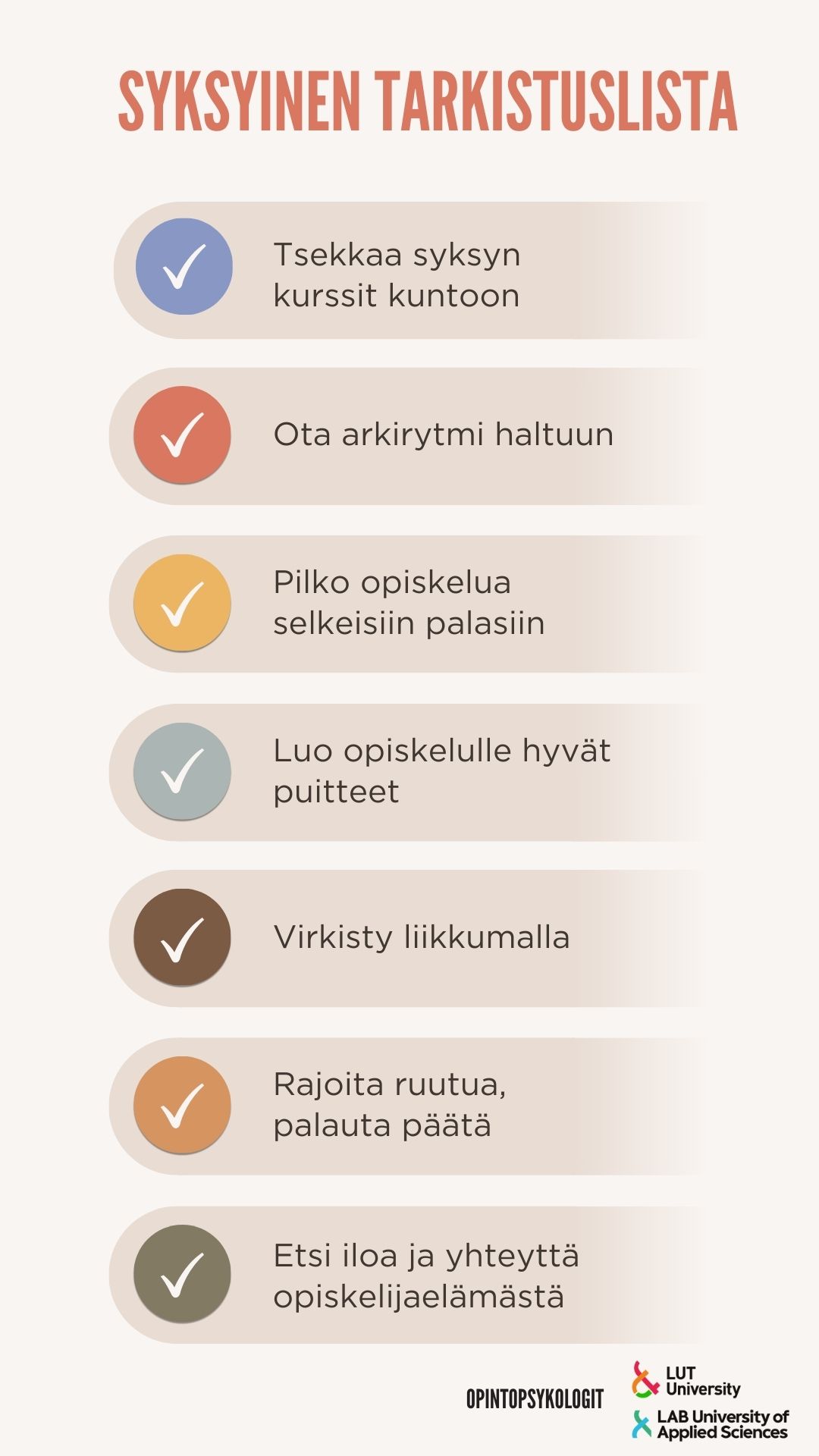 Syksyinen muistilista