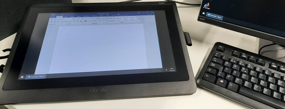 Program on the pen display