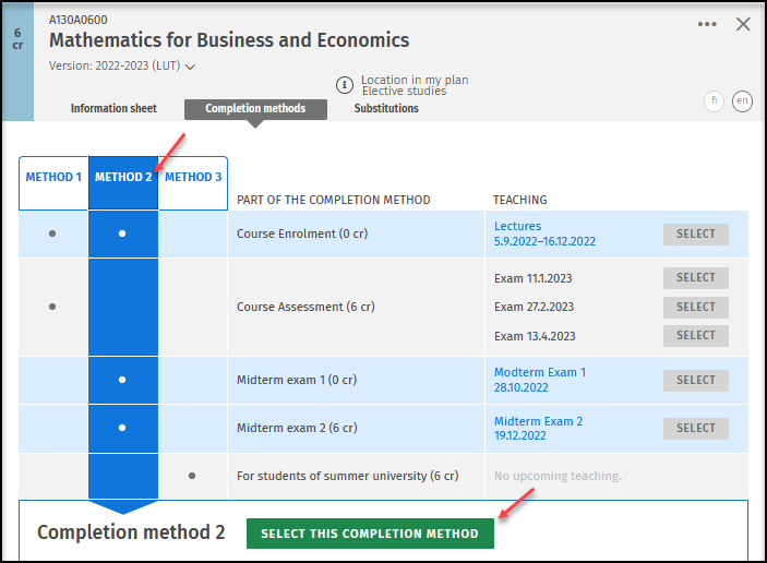Picture 6. Select a completion method best suited for you.