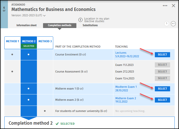 Picture 8. Select implementation/implementations.