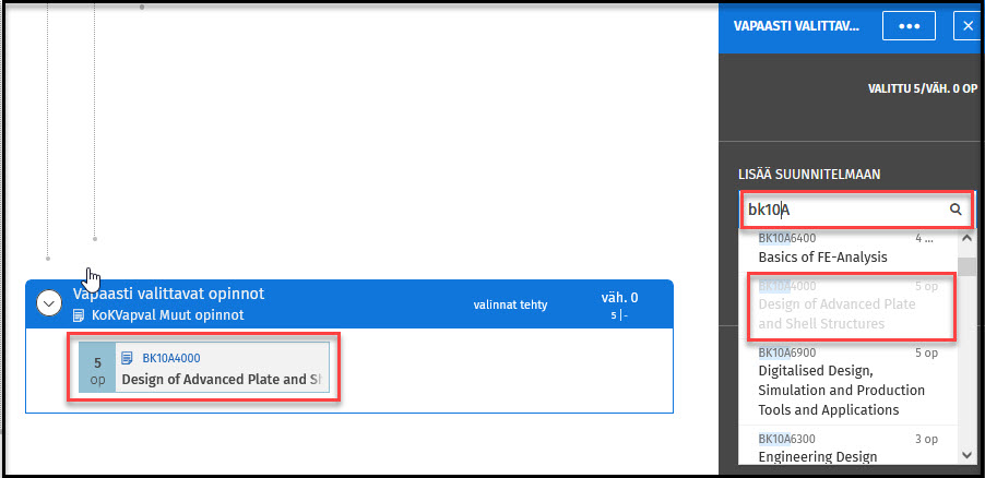 ei kaksi kerta sama opintojakso