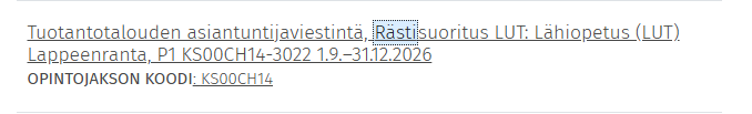 Rästitoteutus
