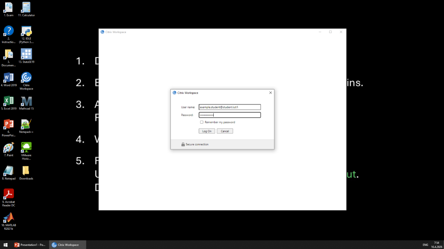 Linux-virtuaalikone-ohje-2-kirjaudu-sisaan