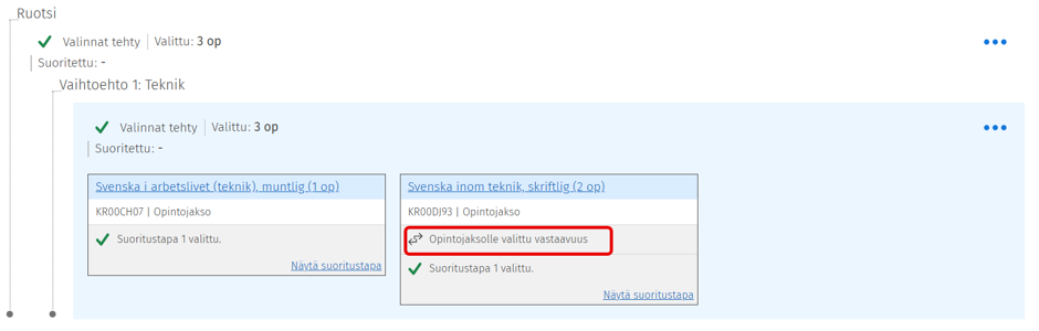 Rakenne Vastaavuus määritelty