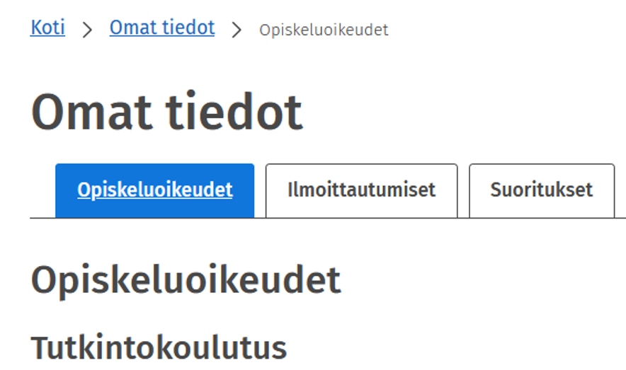 omat tiedot
