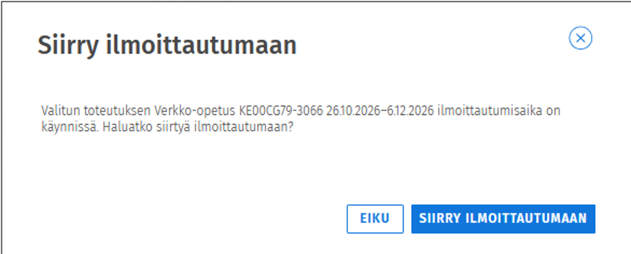 Siirry ilmoittautumaan