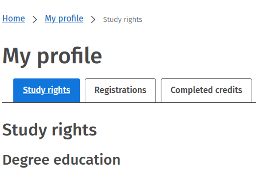 study rights
