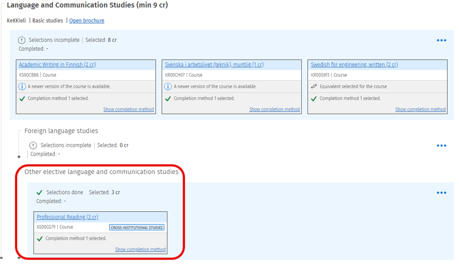 updated study plan