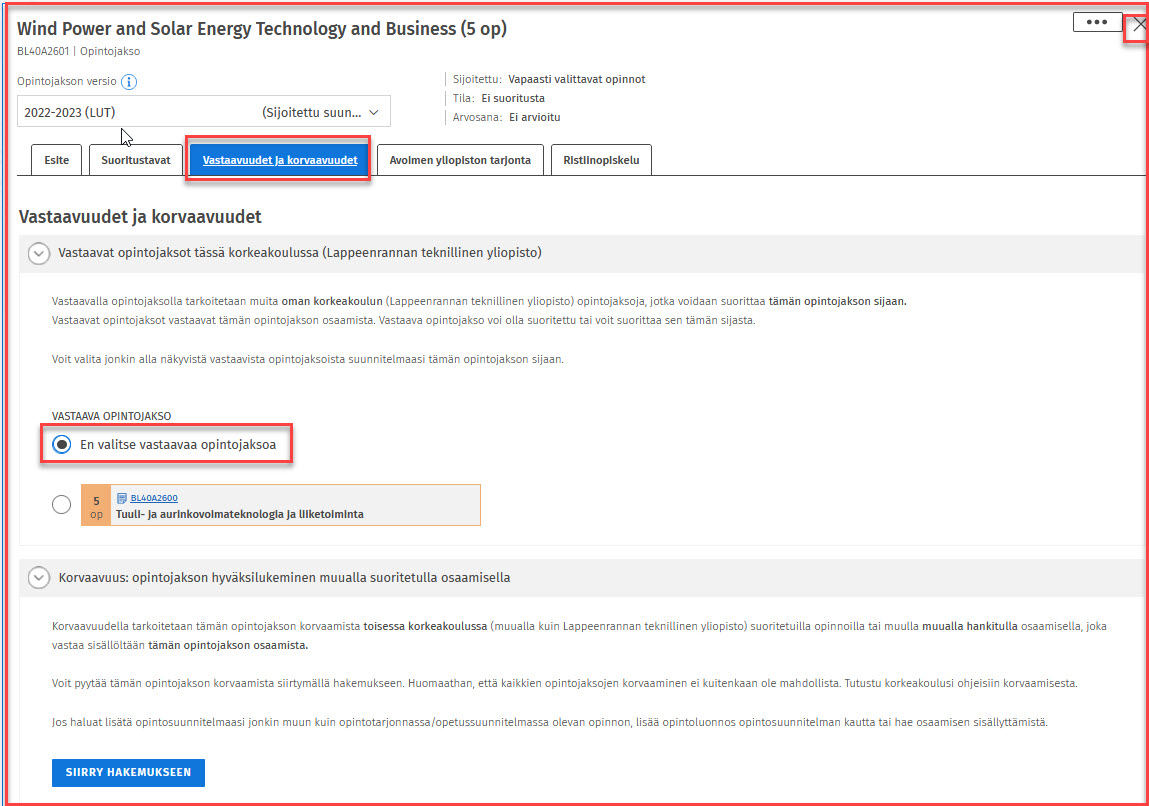 vastavuuden poistaminen