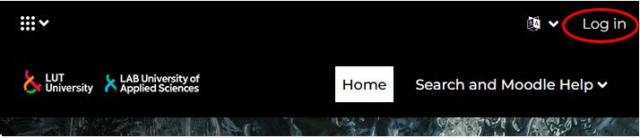 Log in to LUT Universities Moodle
