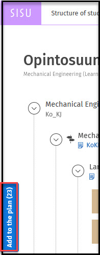 sijoita suunnitelman