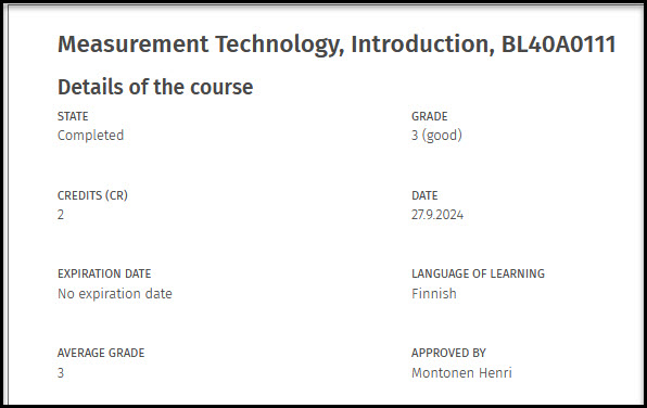 detailed information on the course 