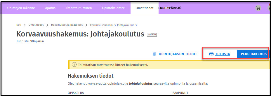 tulostus tai perutus